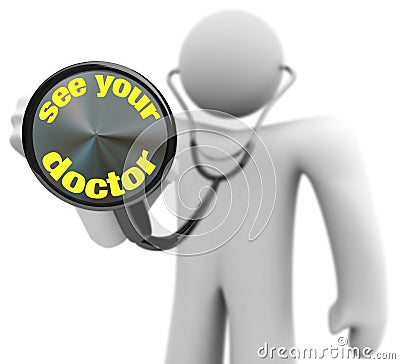 See Your Doctor - Stethoscope Stock Photo