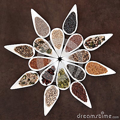 Seed Food Platter Stock Photo