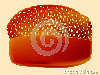 Seeded Bun Stock Photo