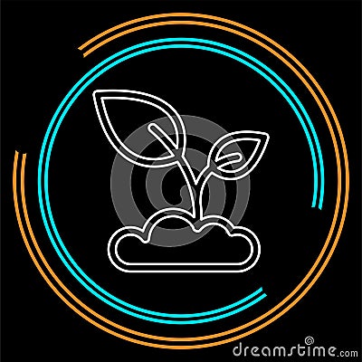 Seedling icon vector, growing tree, green agriculture Vector Illustration