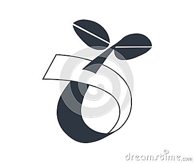 Seedling Logo Symbol. Concept of Compostable Packaging. Vector Illustration