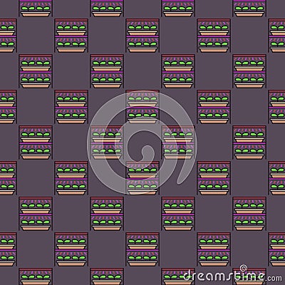 Seedling and Phyto Lamp System vector Grow Light colored seamless pattern Vector Illustration