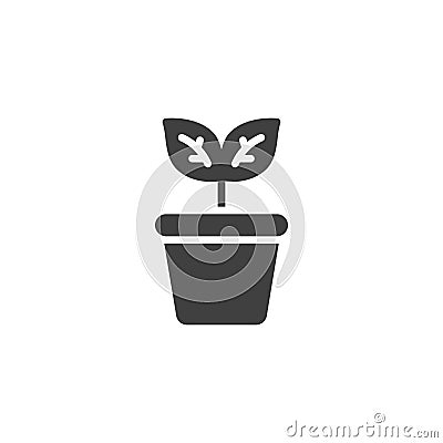 Seedling plant vector icon Vector Illustration