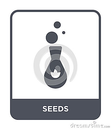 seeds icon in trendy design style. seeds icon isolated on white background. seeds vector icon simple and modern flat symbol for Vector Illustration