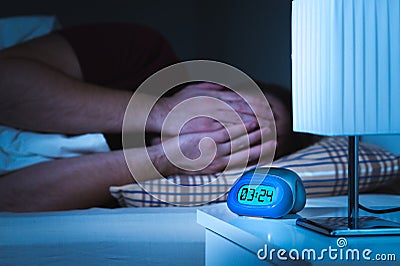 Seeing nightmares or bad dreams concept. Stock Photo