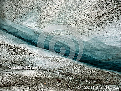 An ice crevice, at Fox Glacier, New Zealand Stock Photo