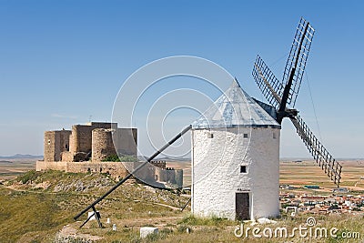 Seen from the mills Consuegra Stock Photo