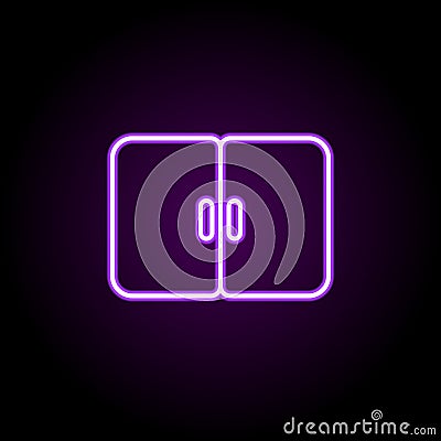 seen sign neon icon. Elements of web set. Simple icon for websites, web design, mobile app, info graphics Stock Photo