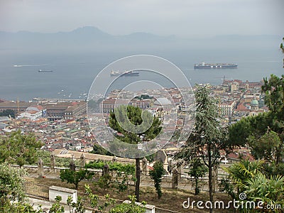 Bay of Naples in Italy. Stock Photo