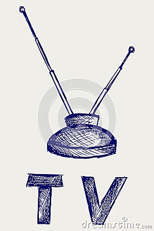 Seen on TV icon Vector Illustration