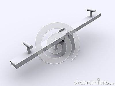 Seesaw Cartoon Illustration