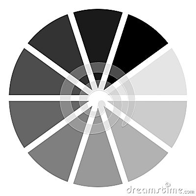 Segment gradient round sign. Pie circle icon Vector Illustration