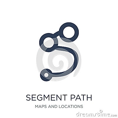 Segment Path icon. Trendy flat vector Segment Path icon on white Vector Illustration