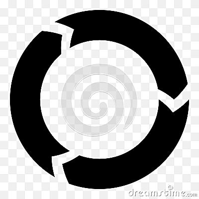 Segmented circle arrow. Circular arrow icon. Process, progres, r Vector Illustration