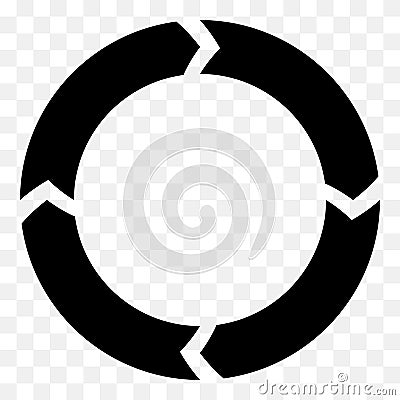 Segmented circle arrow. Circular arrow icon. Process, progres, r Vector Illustration