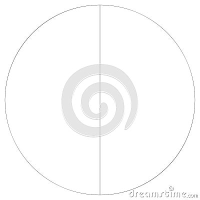 Segmented circle pie graph, pie chart infographics, presentation template design element from 1 to 36 segments Vector Illustration