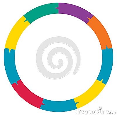 Segmented circle(s) from 2 to 20 parts. Circular pie-chart, pie-graph infographics template, element. Icon for segmentation, Vector Illustration