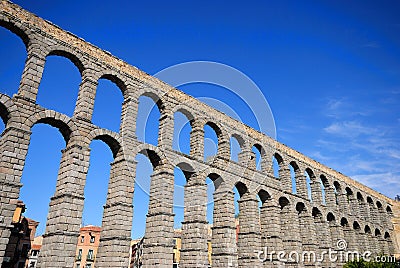 Segovia Aqueduct. Stock Photo