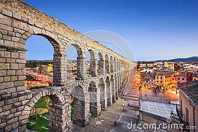 Segovia, Spain Aqueduct Stock Photo