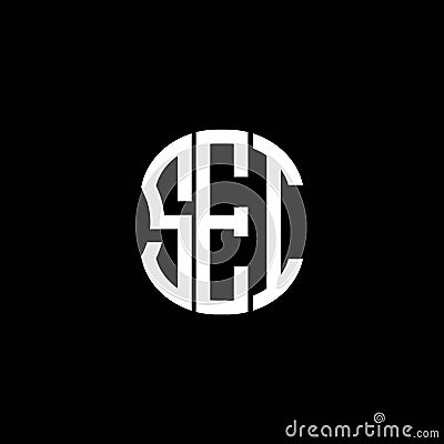 SEI letter logo abstract creative design. Stock Photo