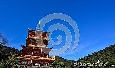 Seigantoji pagoda in Nachi, Japan Stock Photo