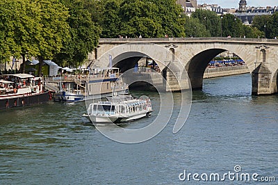 The Seine in Paris - France - Europe Editorial Stock Photo