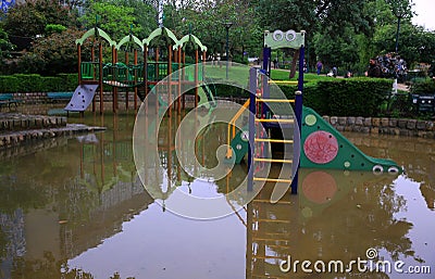 Seine river flood in Paris on June 02, 2016 Editorial Stock Photo