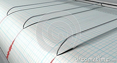 Seismograph Earthquake Activity Stock Photo