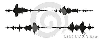 Seismograph measurement or lie detector graph. Seismic measurements with data record. Vector illustration Vector Illustration