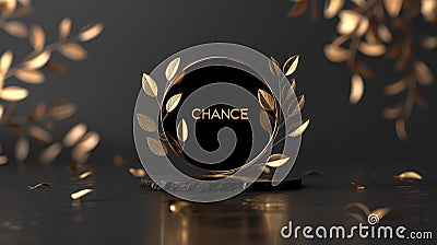 Seizing opportunity: text chance, representing luck, possibility, and opportunity, a symbol of embracing uncertainty and Stock Photo