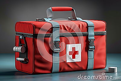 Seizure response Isolated first aid kit for emergency situations Stock Photo