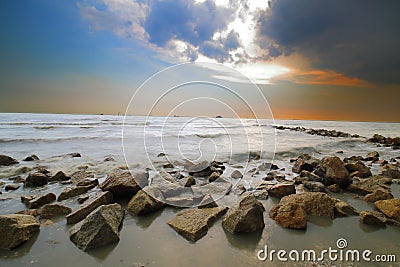 Sekinchan Seaside Stock Photo