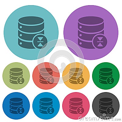 Select database table row color darker flat icons Stock Photo