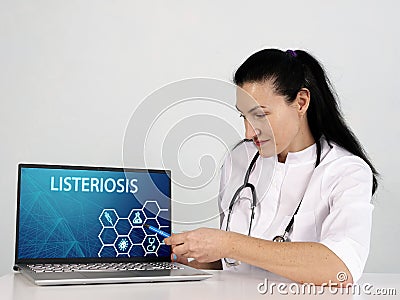 Select LISTERIOSIS menu item. Neurologist use cell technologies Stock Photo