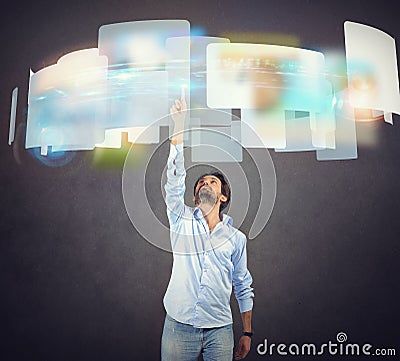 Select a media object Stock Photo