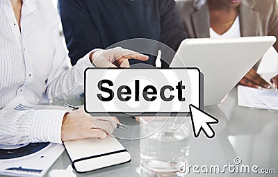 Select Pick Selecting Compare Selection Targeting Concept Stock Photo