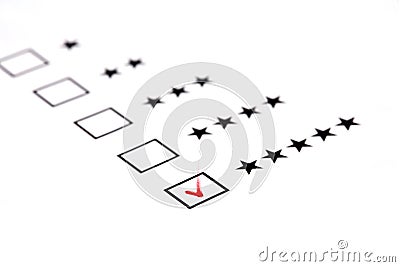 Select star level Stock Photo