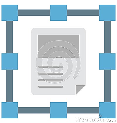 Select Text, Selection Square Isolated Vector Icon Vector Illustration