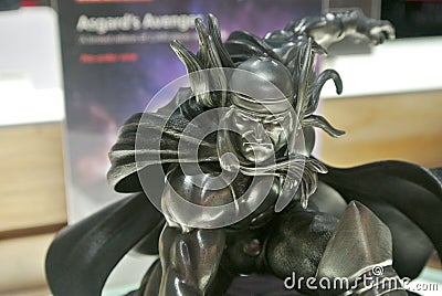 The selected focus of THOR of Avengers action figures from Marvel comic and movie. Editorial Stock Photo