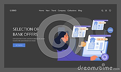 Selection of Bank Offers concept. Flat vector illustration. Vector Illustration