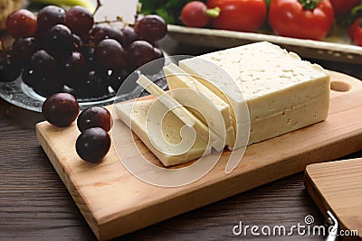 Selection of cheese - organic. dairy products Stock Photo