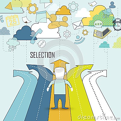 Selection concept Vector Illustration