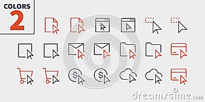 Selection & Cursors UI Pixel Perfect Well-crafted Vector Thin Line Icons 48x48 Ready for 24x24 Grid for Web Graphics and Vector Illustration