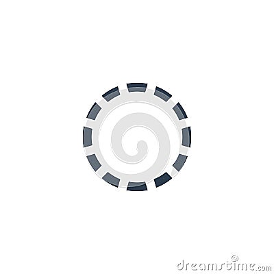 Selection dashed circle with pointer in vector. Stock Vector illustration isolated on white background Cartoon Illustration