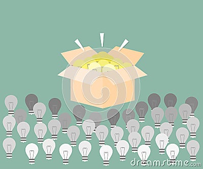 Selection of good ideas. Vector Illustration