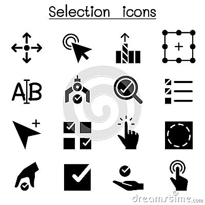 Selection icon set vector illustration Vector Illustration