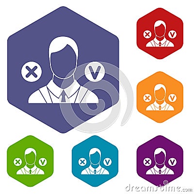 Selection icons set Vector Illustration