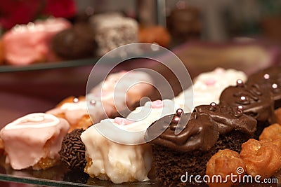 Selection of petit-fours Stock Photo