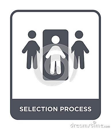 selection process icon in trendy design style. selection process icon isolated on white background. selection process vector icon Vector Illustration