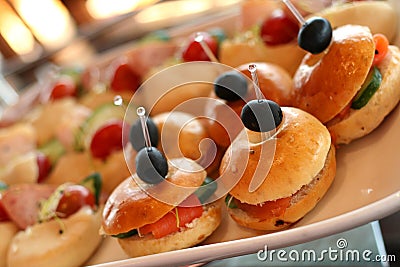 Selection of sandwiches Stock Photo